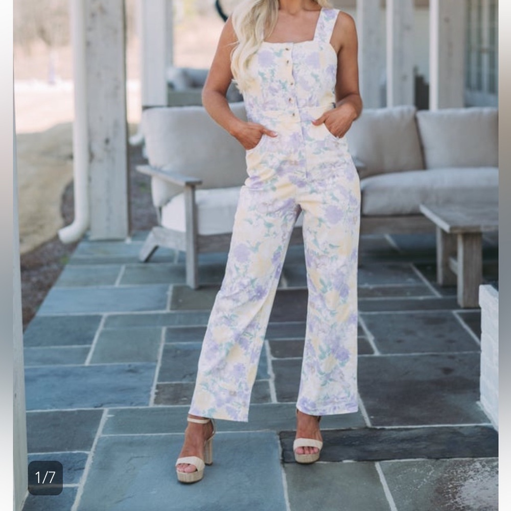 Parker Floral Jumpsuit - Yellow & Lavender